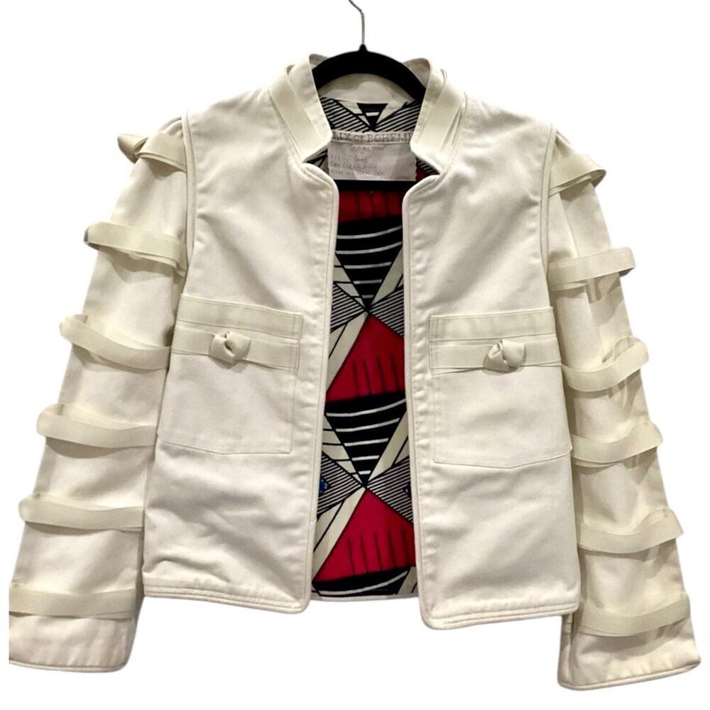 Alix of Bohemia Georgia Knot Jacket Ivory Cotton Limited Edition XS